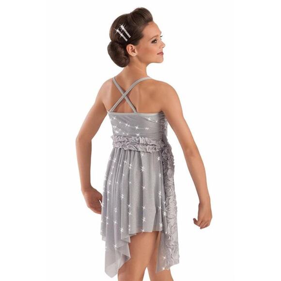 Dance Costume Large Adult Purple Weissman 6918 Lyrical Contemporary Glitter - Picture 2 of 3